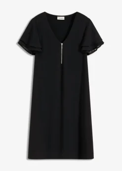 Vestido camisero con mangas de gasa