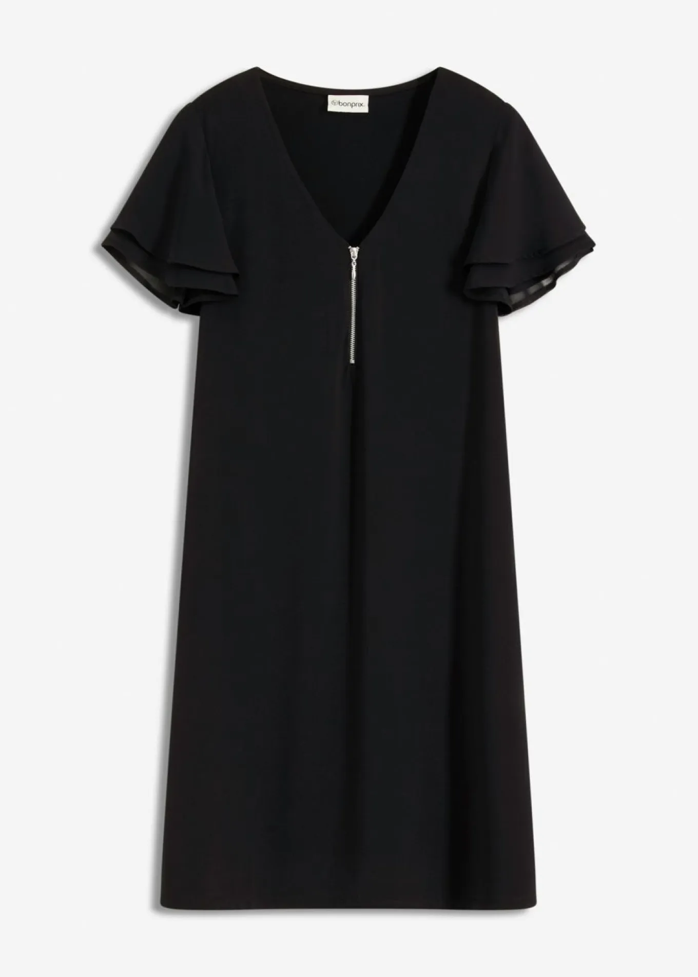 Vestido camisero con mangas de gasa