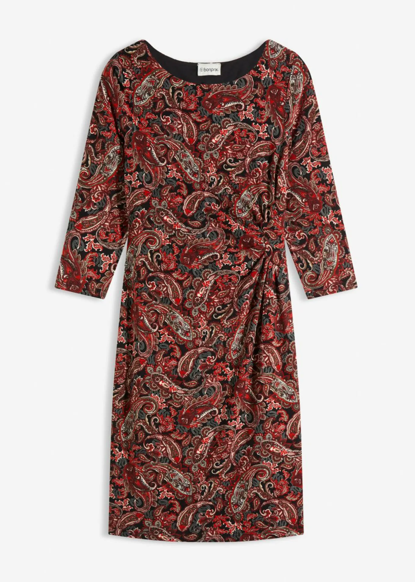 Vestido camisero con patrón paisley