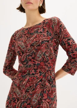 Vestido camisero con patrón paisley