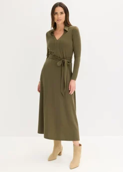 Vestido camisero con viscosa