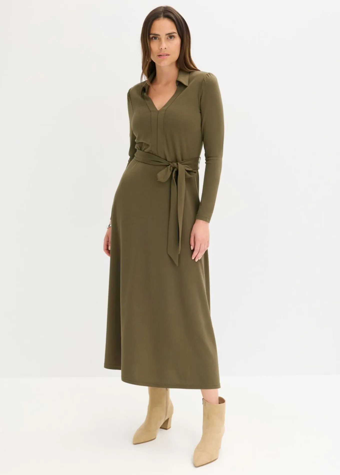 Vestido camisero con viscosa