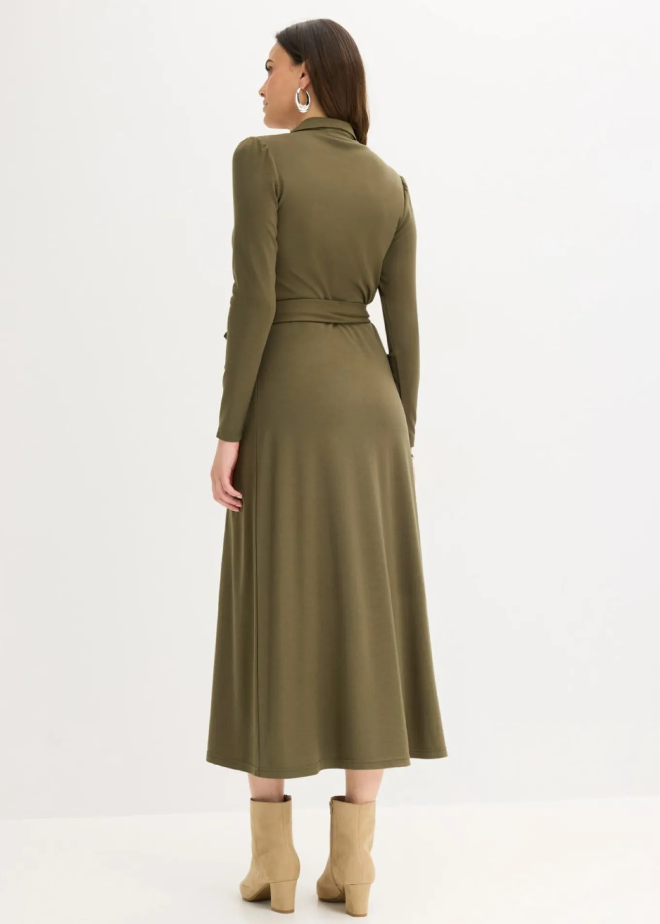 Vestido camisero con viscosa