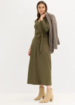 Vestido camisero con viscosa
