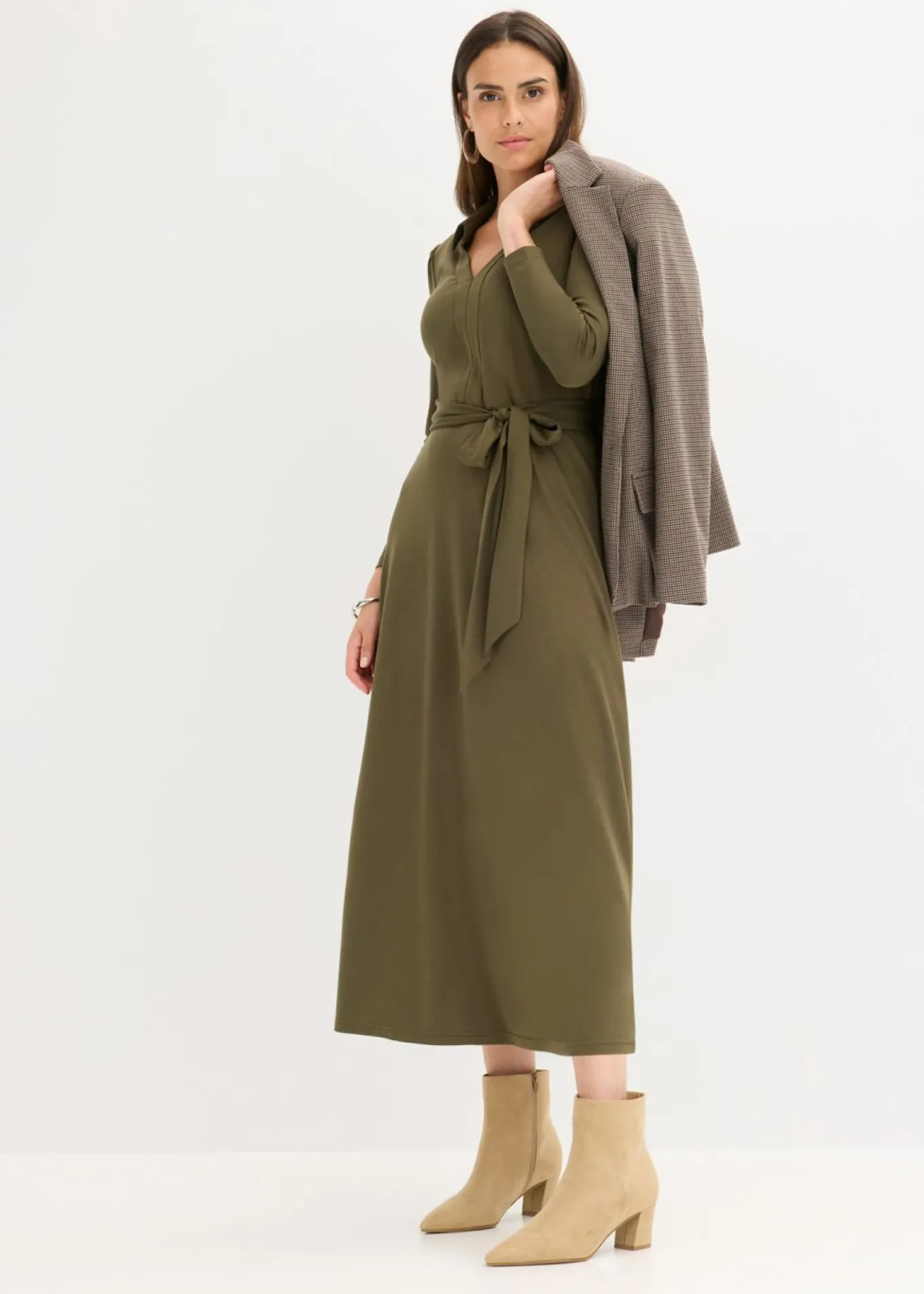 Vestido camisero con viscosa