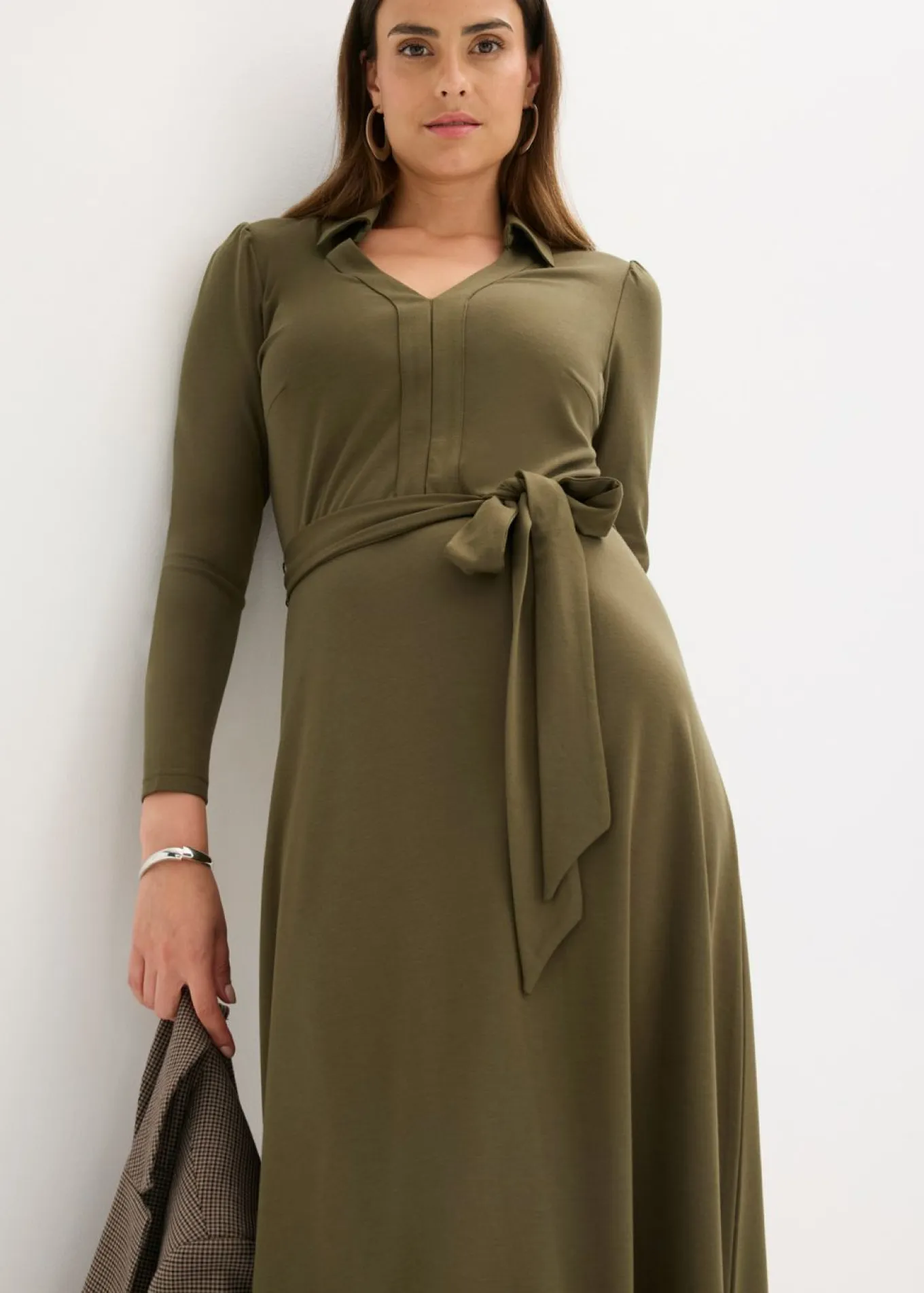 Vestido camisero con viscosa