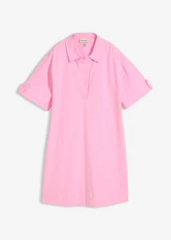 Vestido camisero confeccionado con mezcla de algodón orgánico elástico