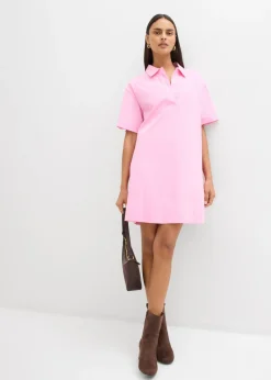 Vestido camisero confeccionado con mezcla de algodón orgánico elástico