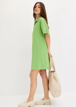 Vestido camisero confeccionado con mezcla de algodón orgánico elástico