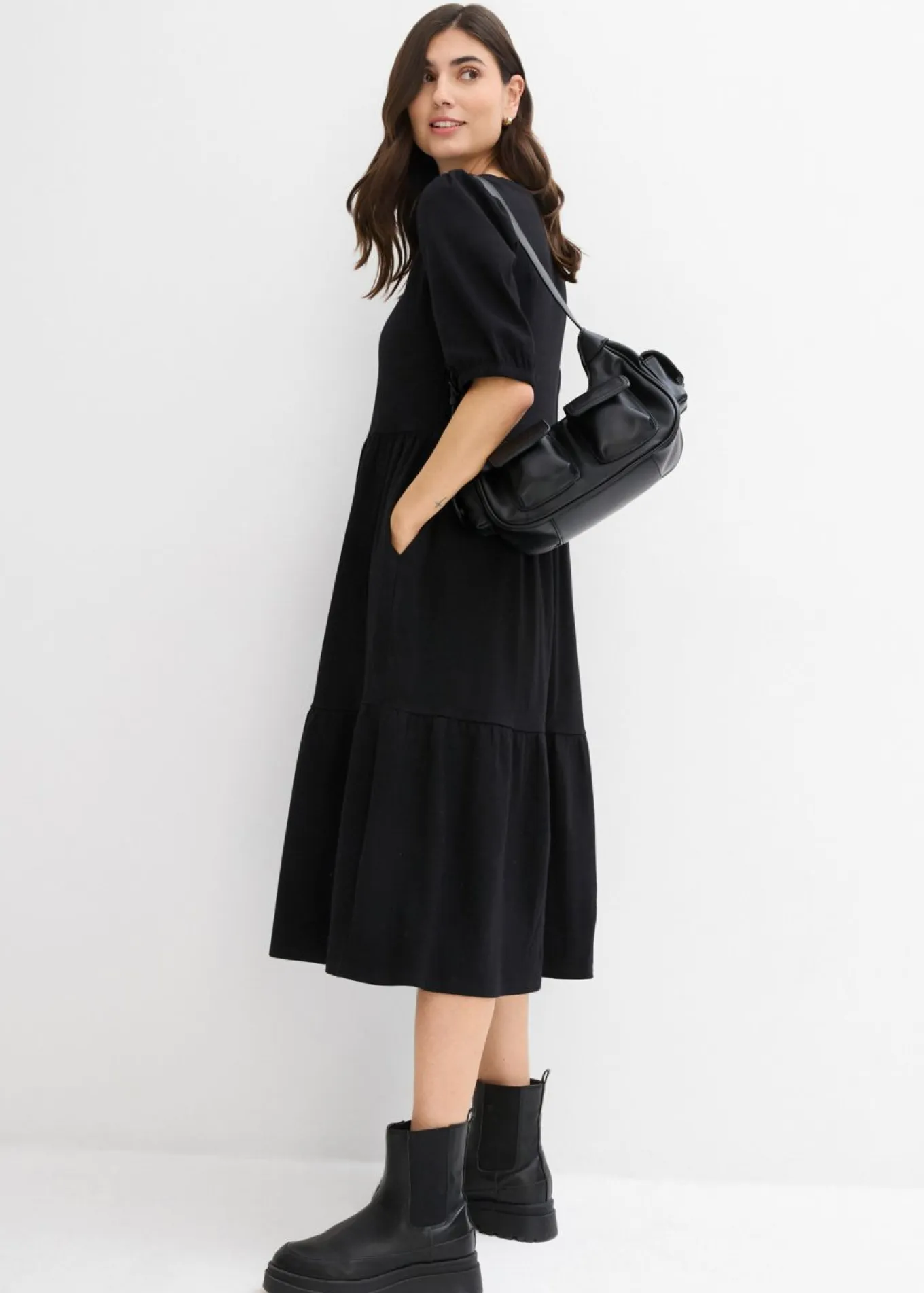 Vestido camisero de algodón puro