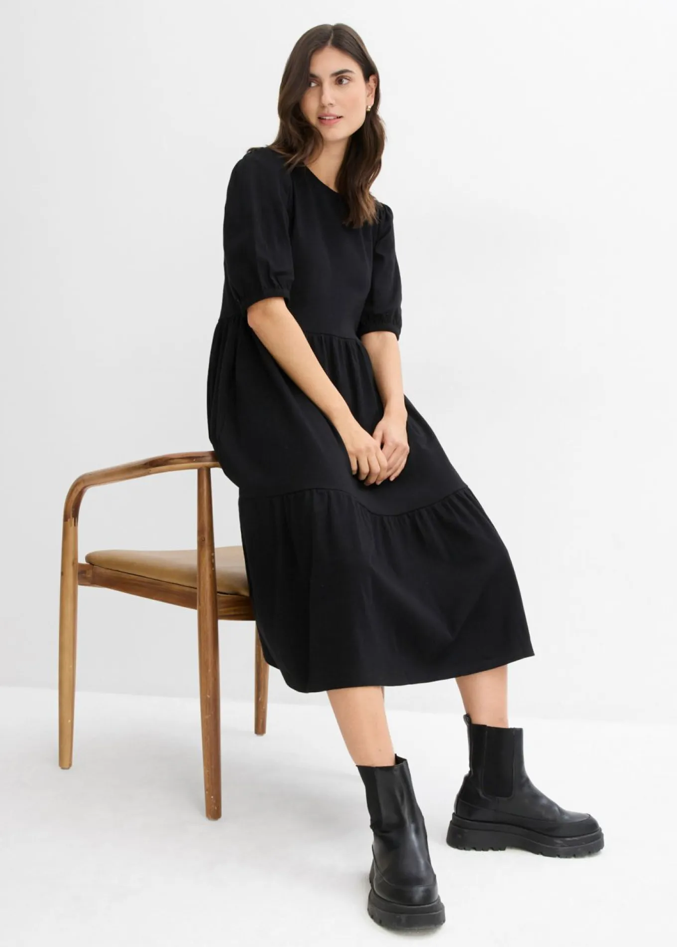 Vestido camisero de algodón puro