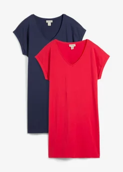 Vestido camisero de algodón orgánico puro (2 unidades)