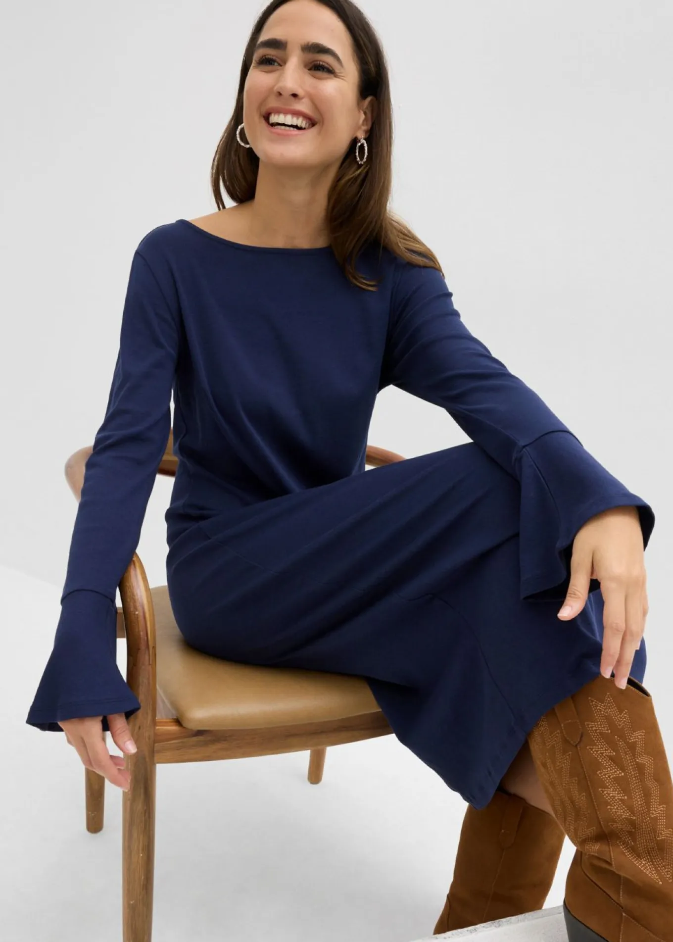Vestido camisero de algodón puro