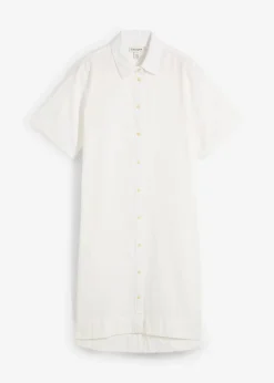 Vestido camisero de algodón puro