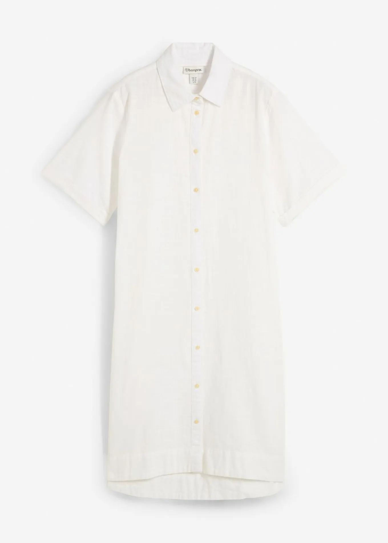 Vestido camisero de algodón puro