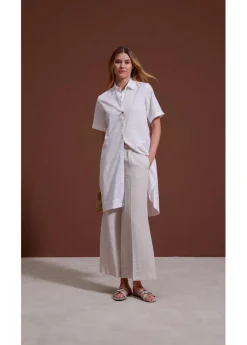 Vestido camisero de algodón puro