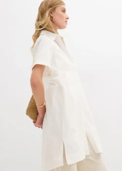 Vestido camisero de algodón puro