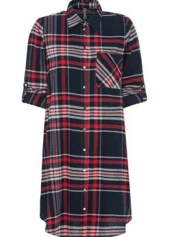 Vestido camisero de algodón puro