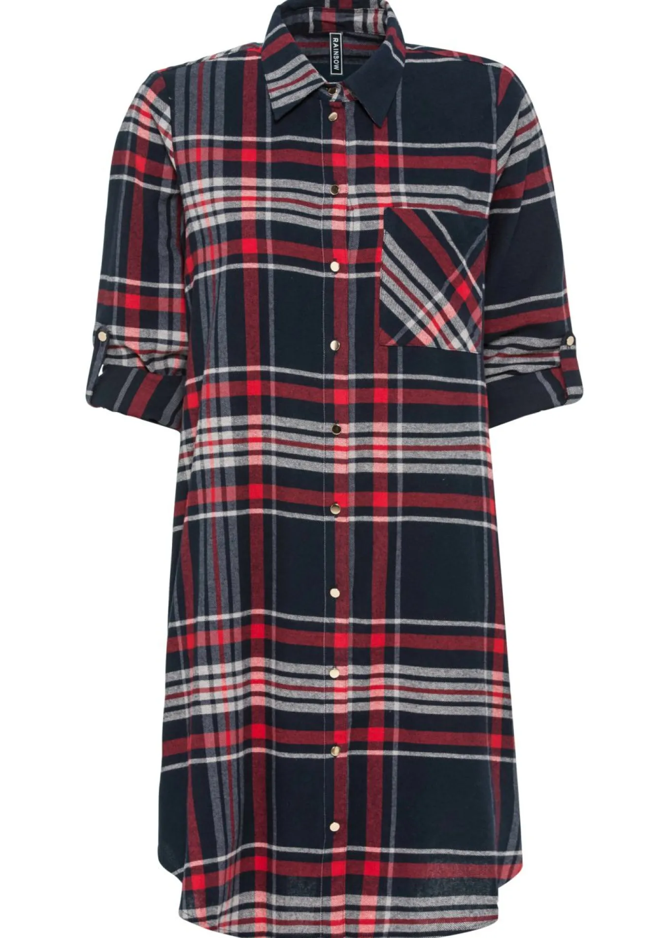 Vestido camisero de algodón puro