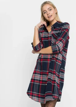 Vestido camisero de algodón puro