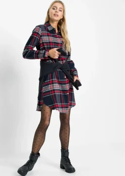 Vestido camisero de algodón puro