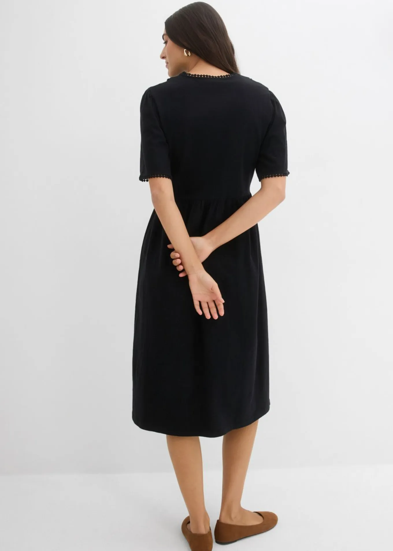 Vestido camisero de algodón puro