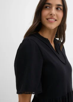 Vestido camisero de algodón puro