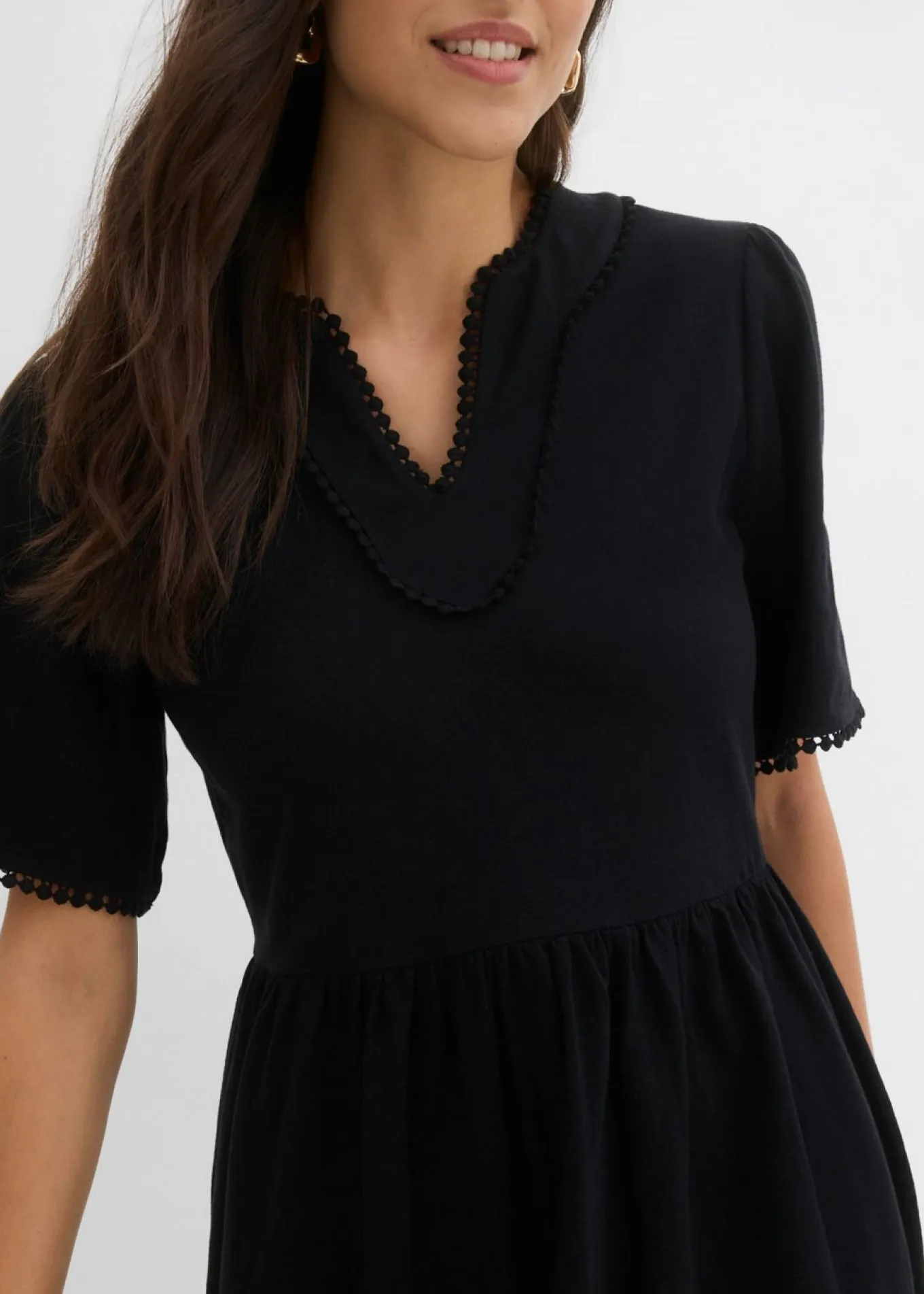 Vestido camisero de algodón puro