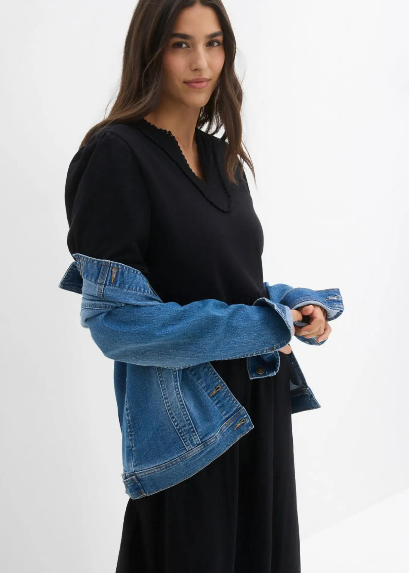 Vestido camisero de algodón puro