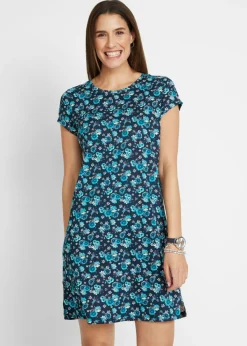 Vestido camisero de algodón puro con aberturas laterales (2 unidades)