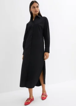 Vestido camisero de algodón puro