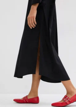 Vestido camisero de algodón puro