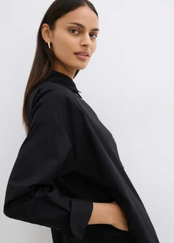 Vestido camisero de algodón puro