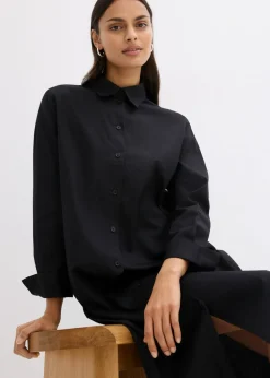Vestido camisero de algodón puro