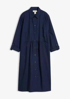 Vestido camisero de algodón puro