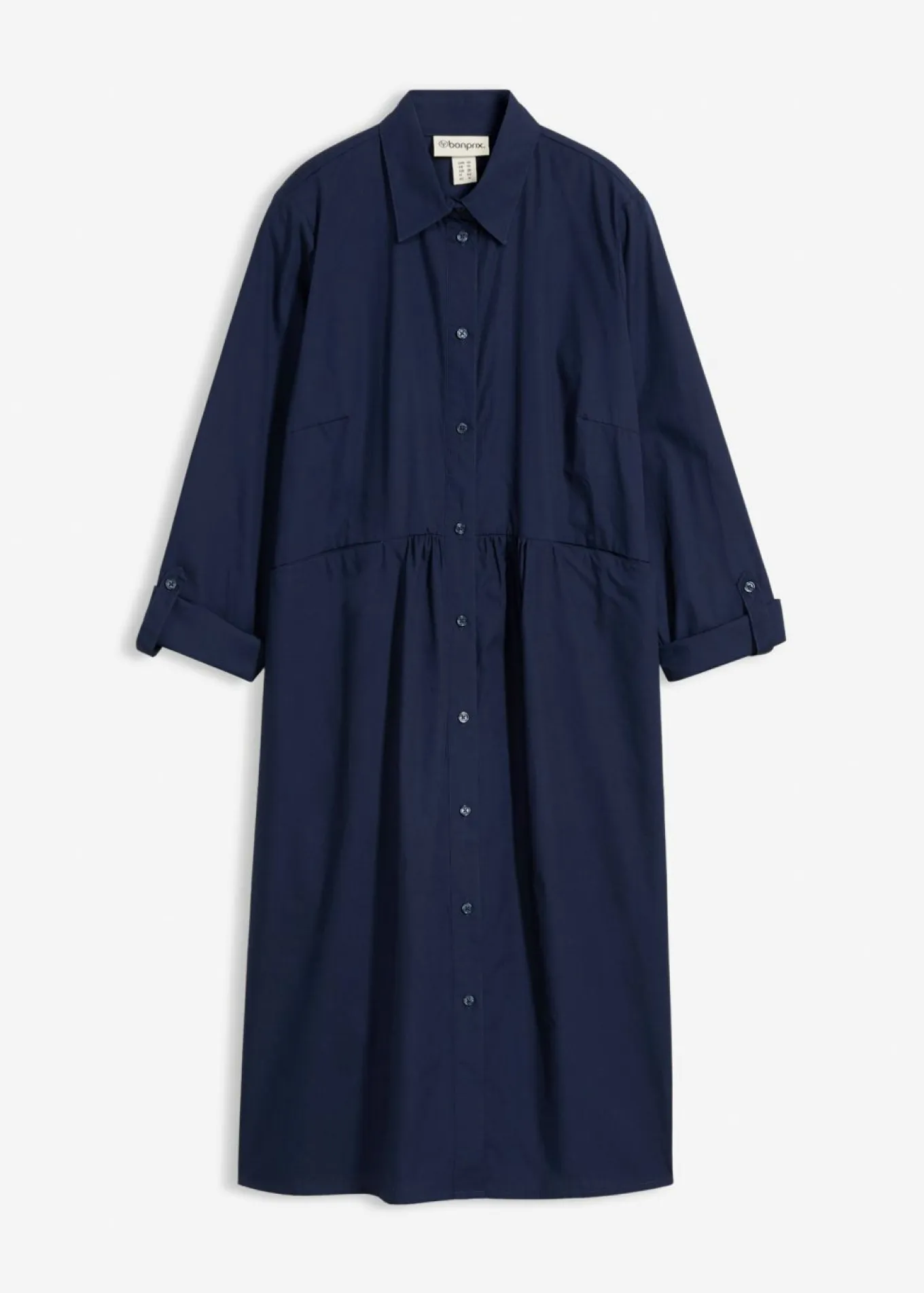 Vestido camisero de algodón puro