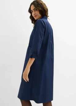 Vestido camisero de algodón puro