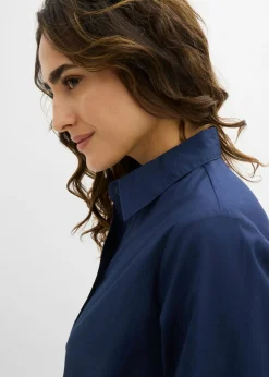 Vestido camisero de algodón puro