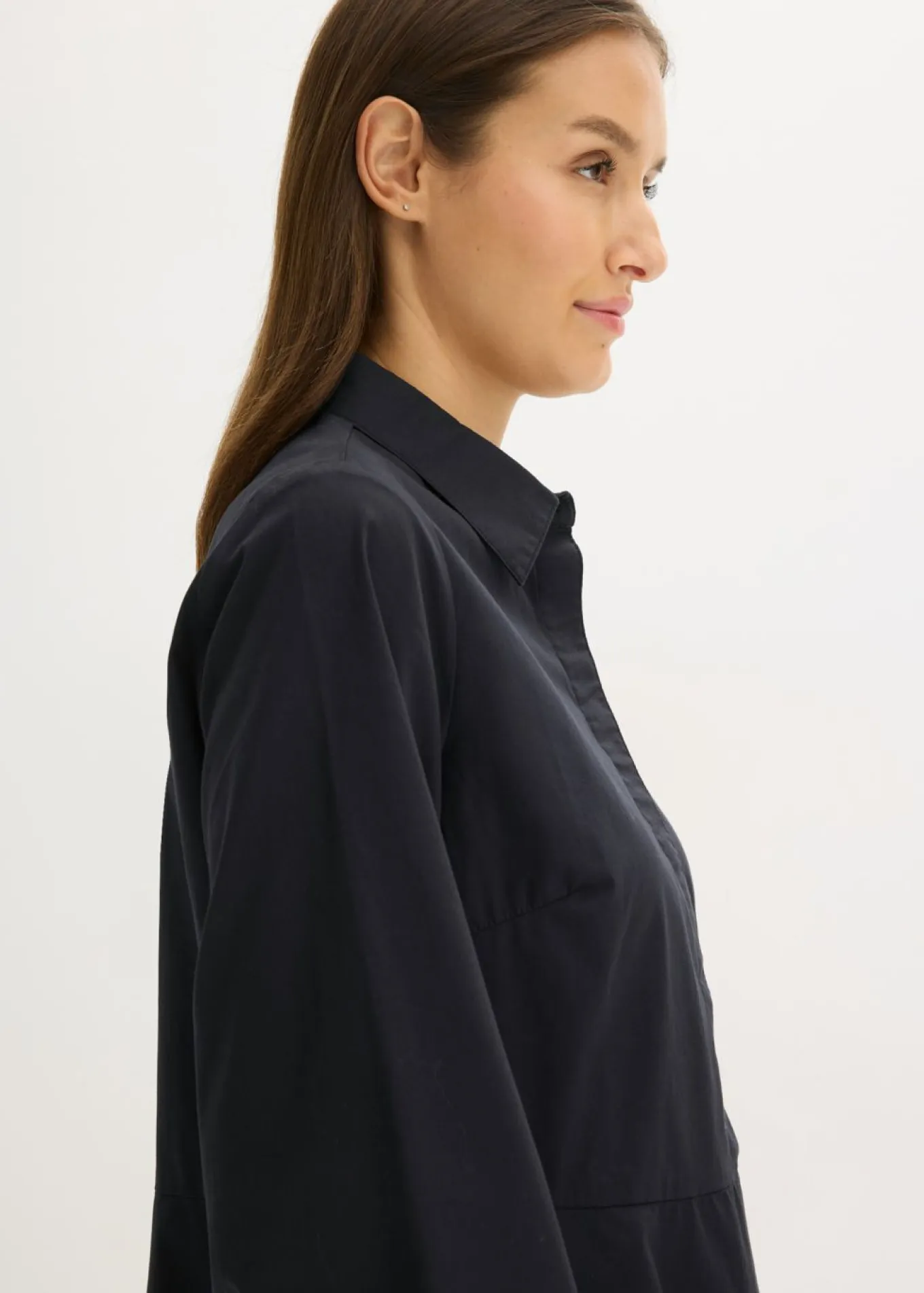 Vestido camisero de algodón puro