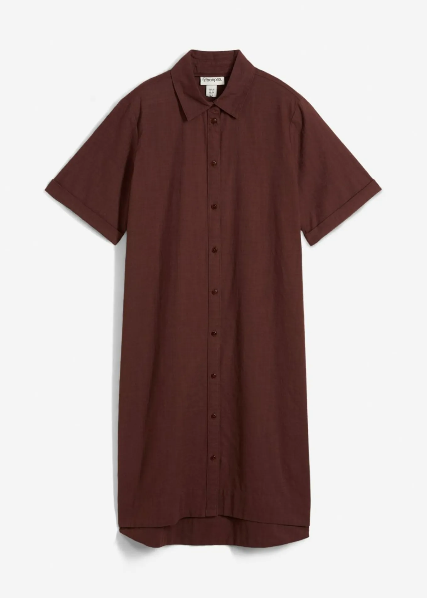 Vestido camisero de algodón puro
