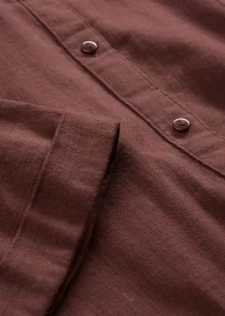 Vestido camisero de algodón puro