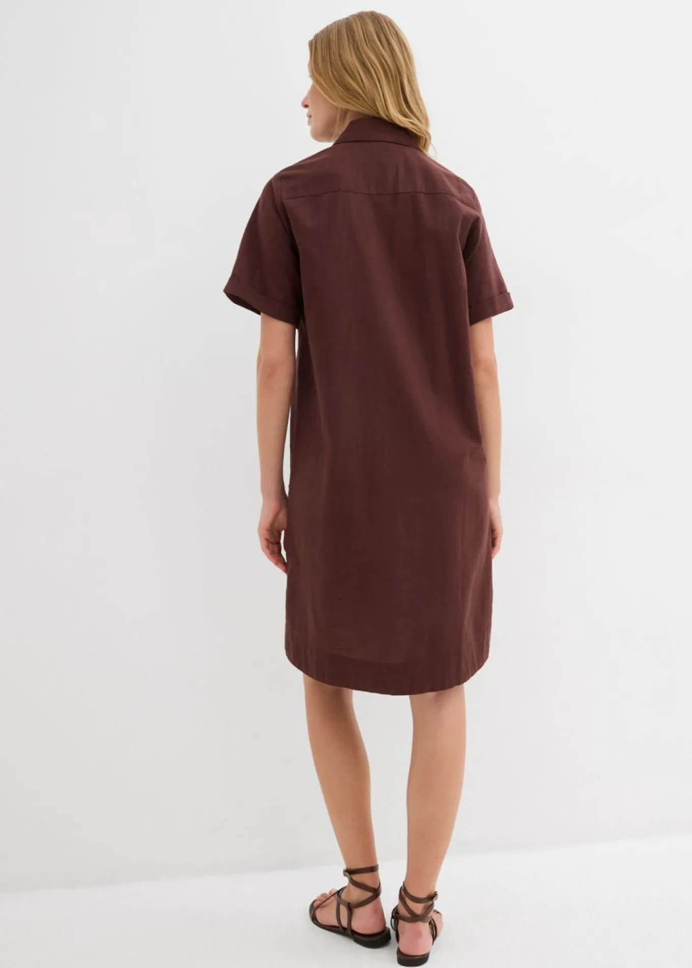 Vestido camisero de algodón puro