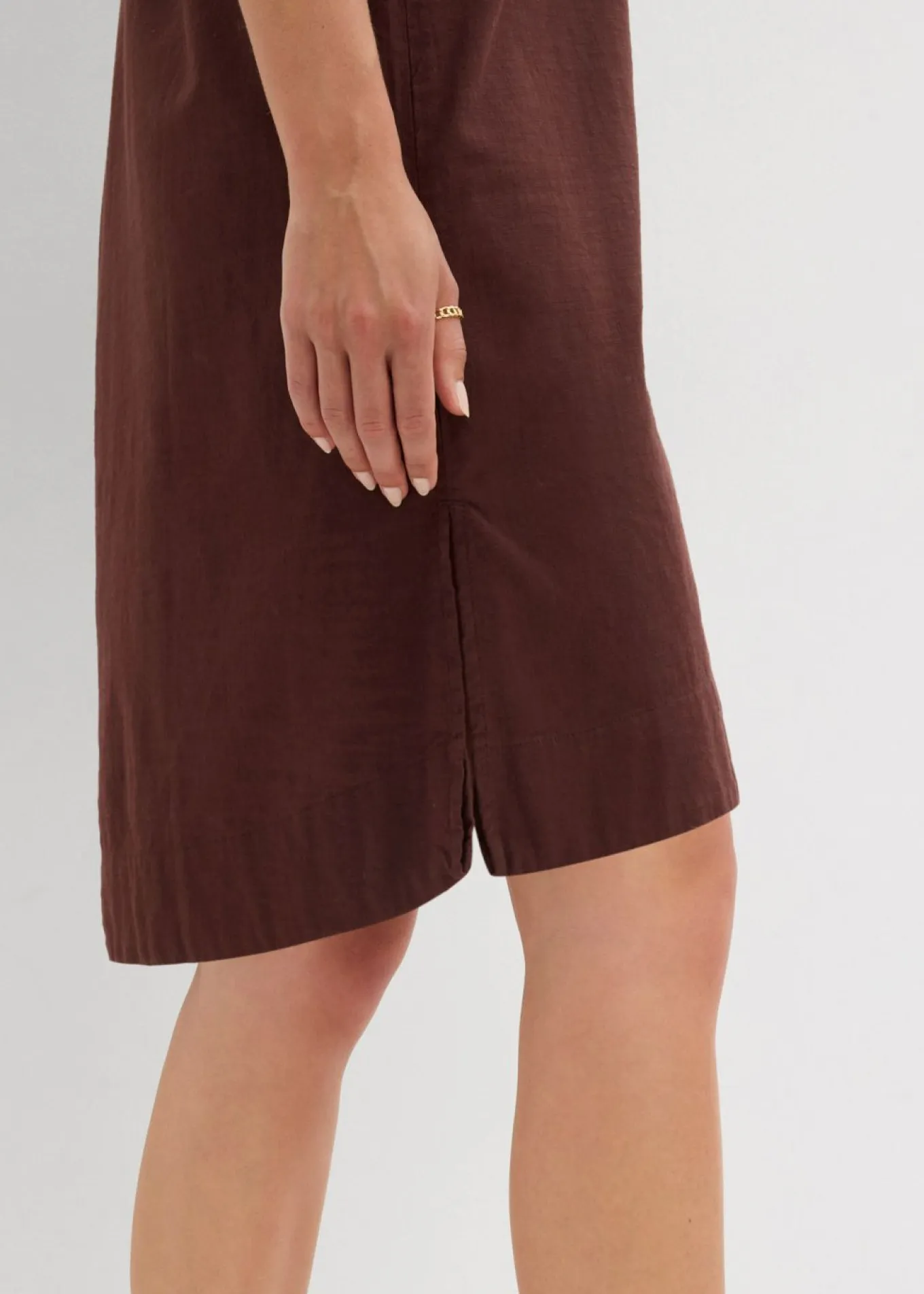 Vestido camisero de algodón puro
