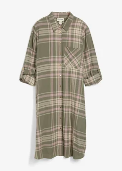 Vestido camisero de algodón puro