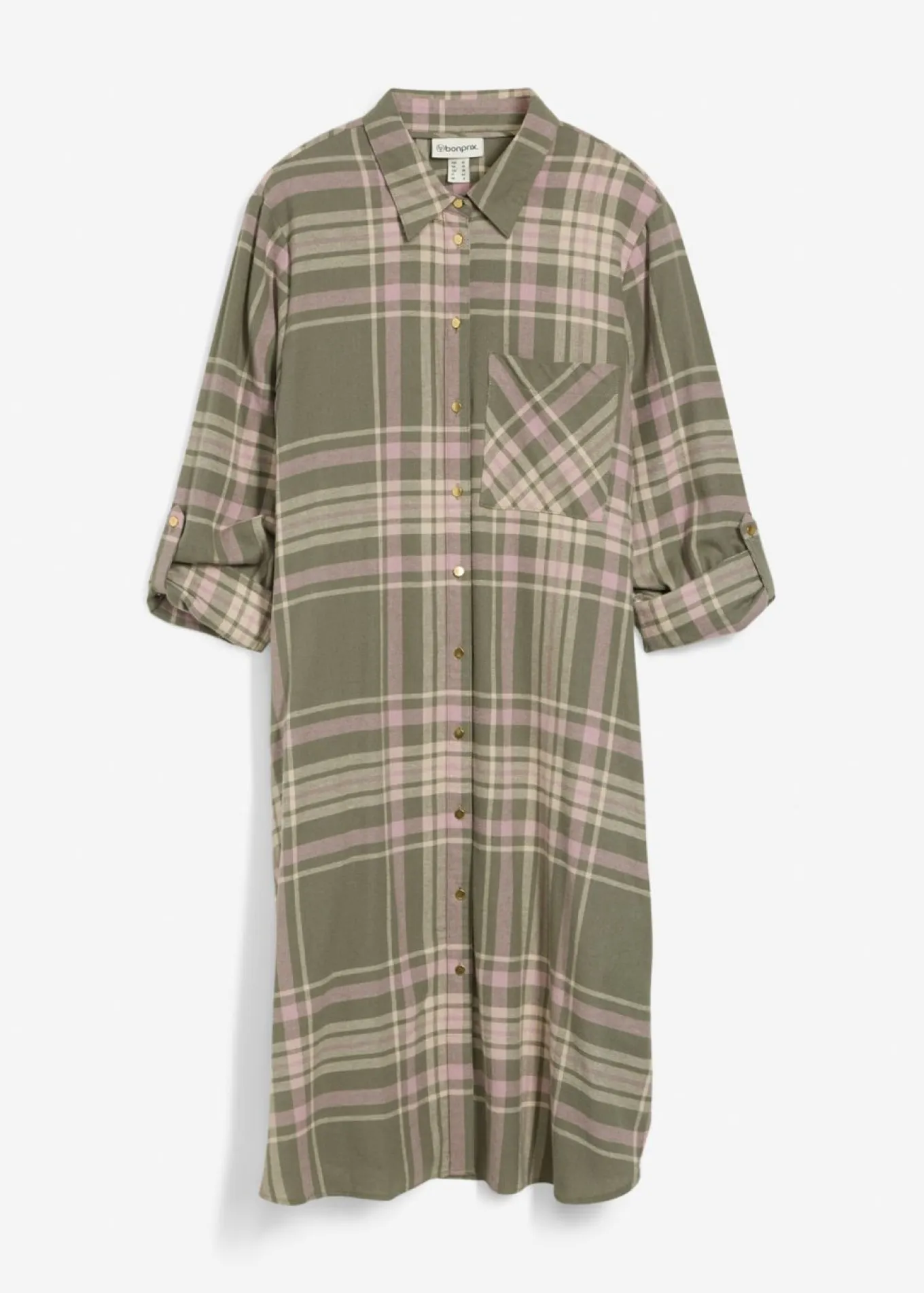 Vestido camisero de algodón puro