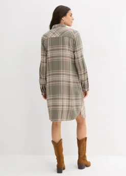 Vestido camisero de algodón puro