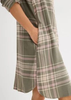 Vestido camisero de algodón puro