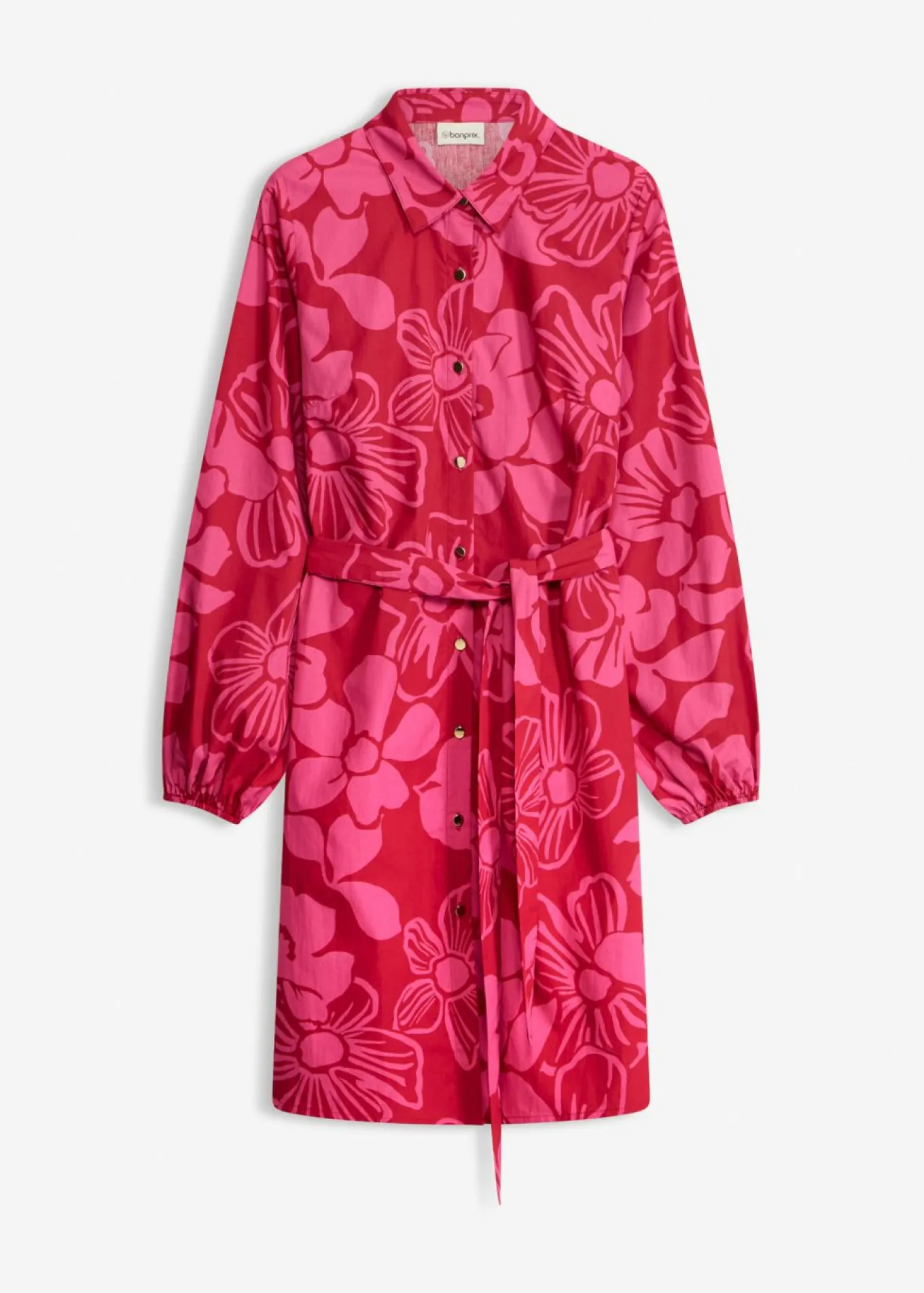 Vestido camisero de algodón puro