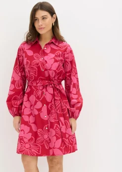 Vestido camisero de algodón puro