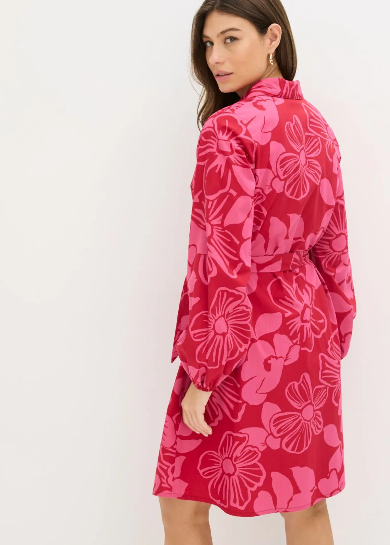 Vestido camisero de algodón puro